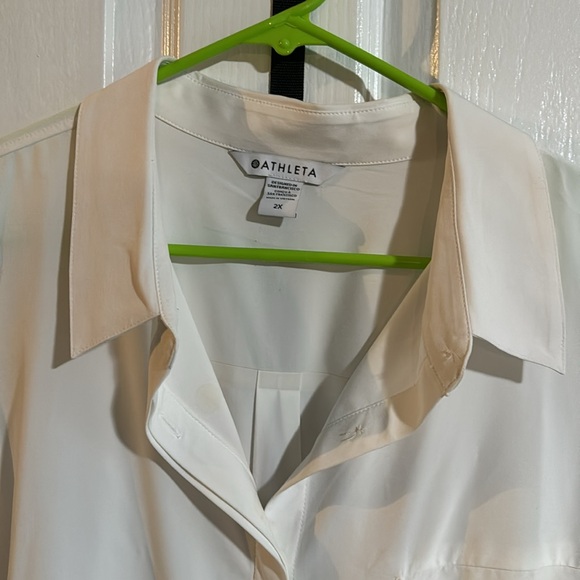 Athleta sleeveless collared white tunic - Picture 2 of 2